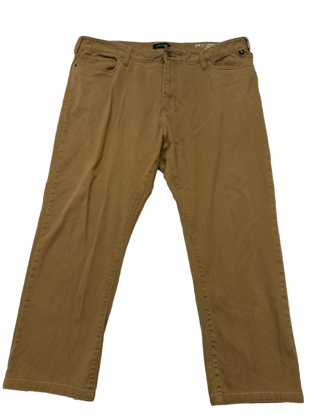 Nautica Tan Cotton Twill Chino Semi Business Casual Vacay Pants Bottoms Men 40